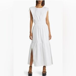 Frame‎ Organic Cotton A-Line Dress Cotton-Poplin Midi Dress Size Small